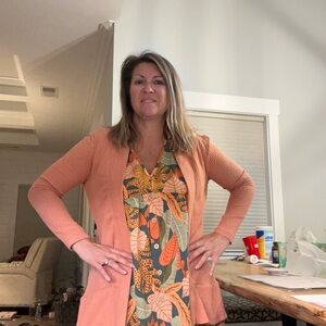 Simply Southern NWT Super Soft Ribbed Peach Cardigan